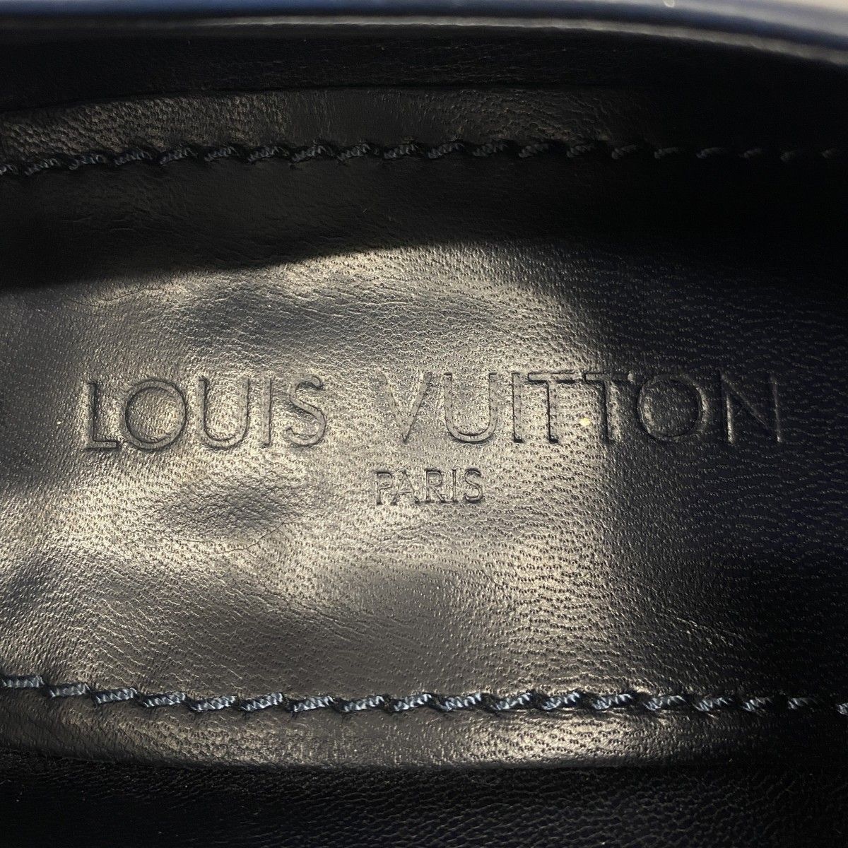 5apk0032】ルイヴィトン ビジネスシューズ 7 ブルー レザー【中古  