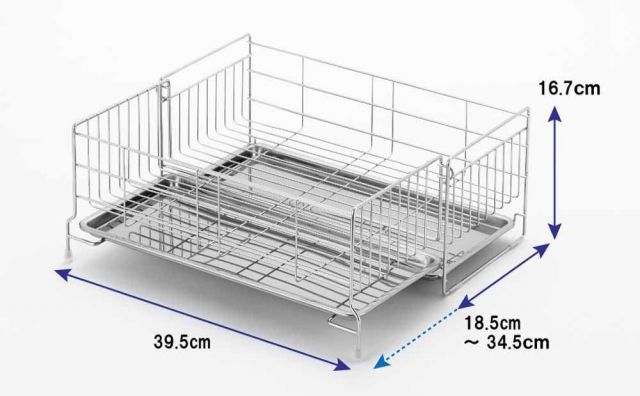  ヨシカワ 水切りラック 水切りかご 幅18×奥行40 cm 4 5人用 食器 シンクサイド 幅の広がる その他 キッチンツール