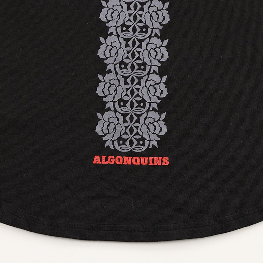 00's ALGONQUINS アルゴンキン パンクファッションバラプリント7分袖