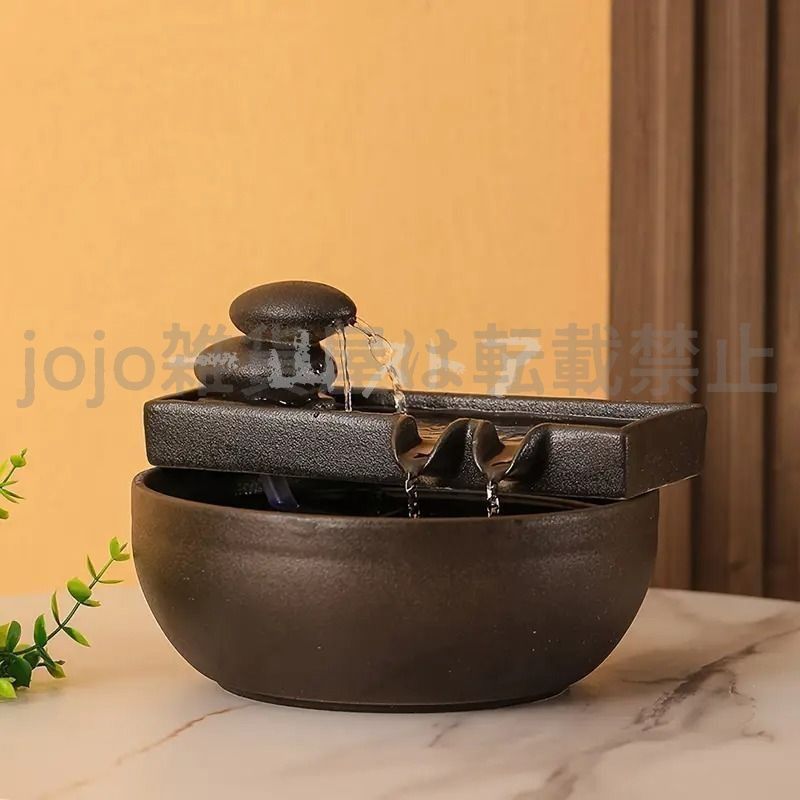 卓上噴水 デスクトップ噴水 室内噴水 流水飾り ミニ噴水 循環水 流水オブジェ 滝 ウォーターフォール 噴水 水槽 金魚鉢 置物 オーナメント NEXPOTALLINN_EU