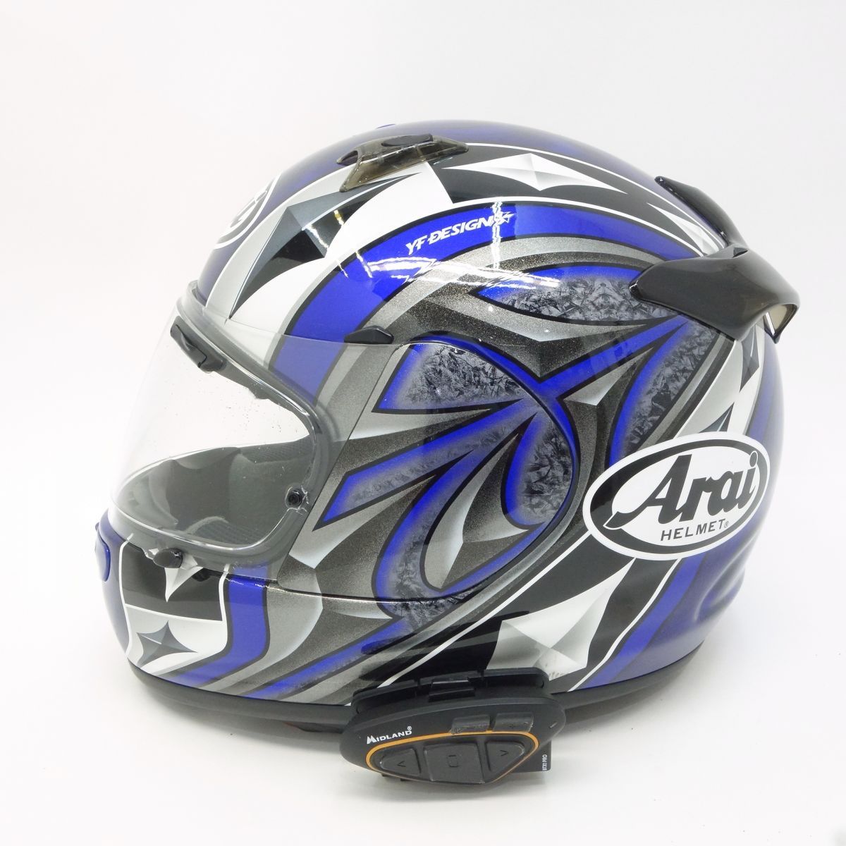 Arai/アライ QUANTUM-J ACE ブルー XLサイズ(61-62cm) フルフェイスヘルメット インカム付 ※中古 - メルカリ