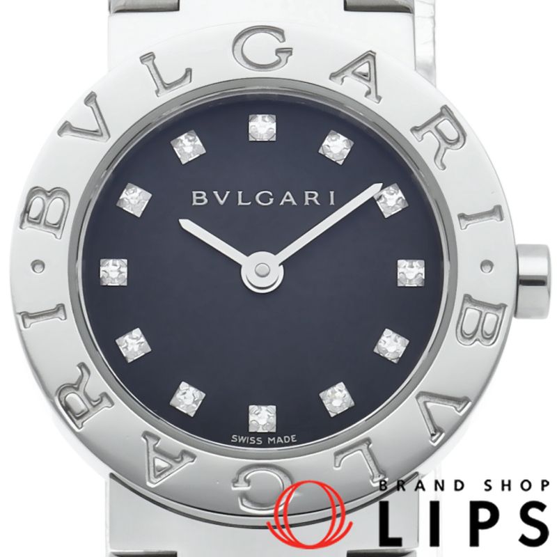 ブルガリ ブルガリブルガリ ウォッチ 23mm 12Pダイヤ BB23SS|BB23SSD 箱 SS レディース時計 ブラック 仕