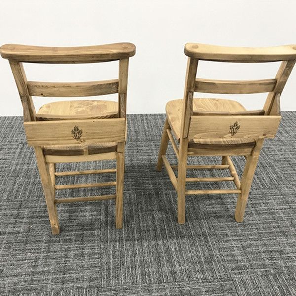 未使用品 アウトレット】ダイニングチェア 2脚セット 肘無 フォレ