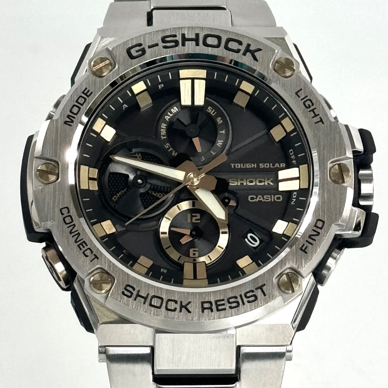 美品】カシオ G-SHOCK ジーショック G-STEEL GST-B100D-1A9JF 電波ソーラー 黒 - メルカリ