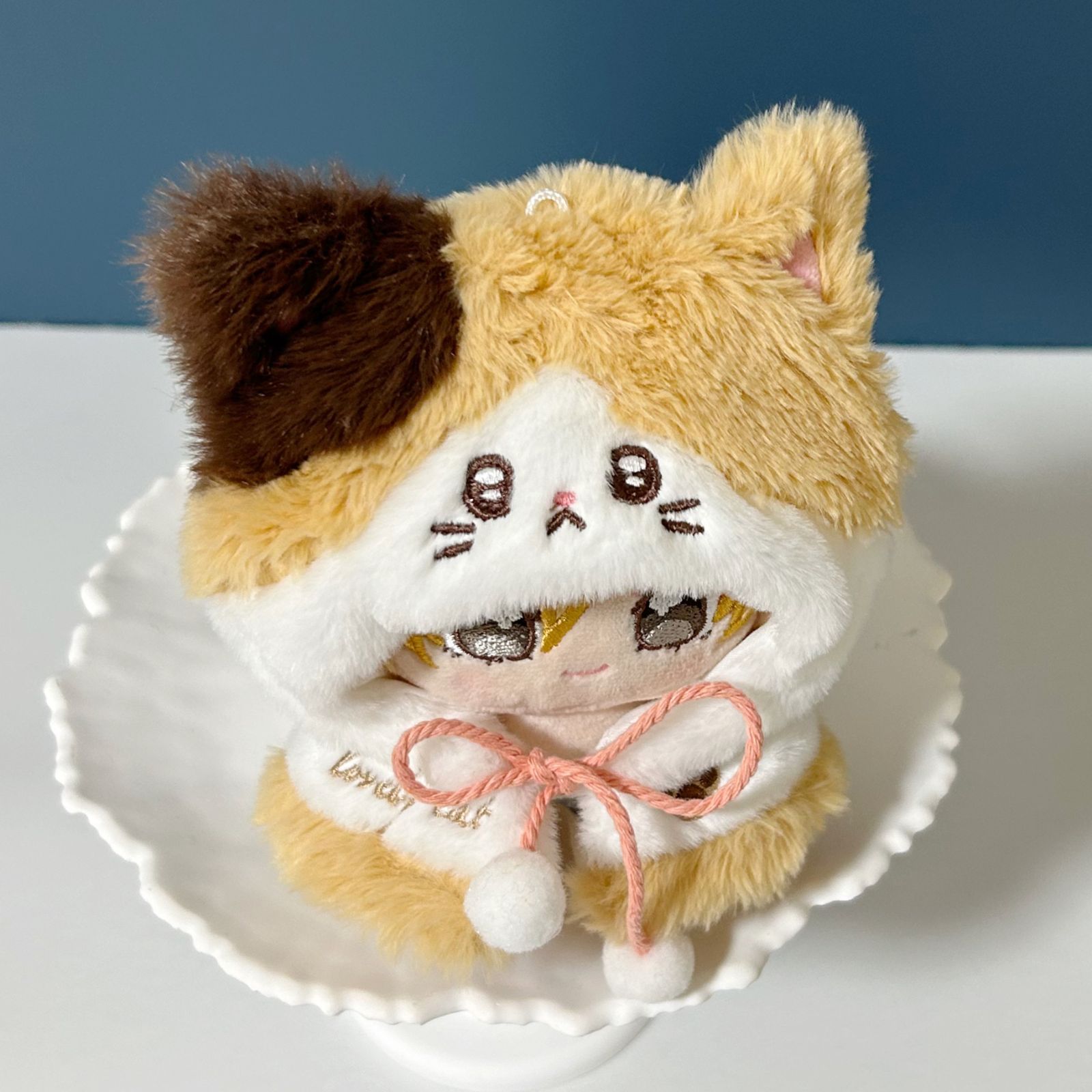 12cm ぬい服 ペアルックねこセット ⑤ 20cm】衣装セット こねこのしっぽ付きフード | Little Closet