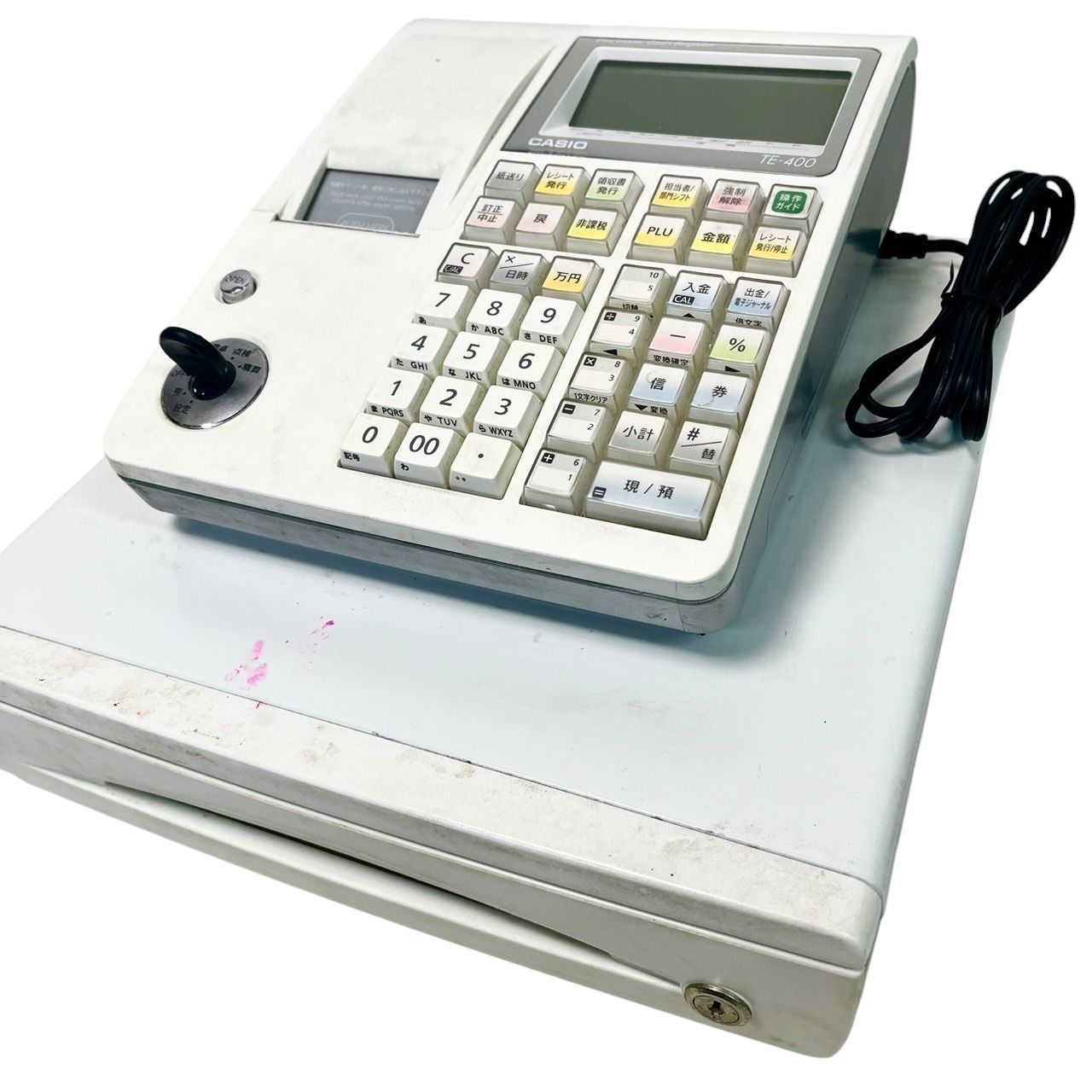 中古】カシオ レジスター ドロア分離型 TE-400-RD レッド カシオ