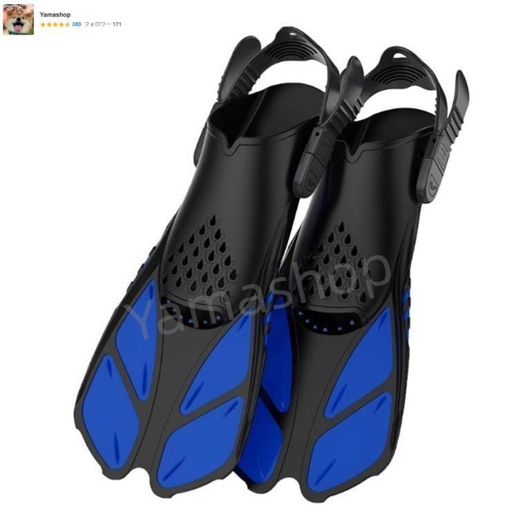 着脱簡単 フィン シュノーケリング ストラップフィン 足ひれ ダイビング 水泳 シュノーケル スイムフィン 軽量 サイズ調節 大人用 ジュ