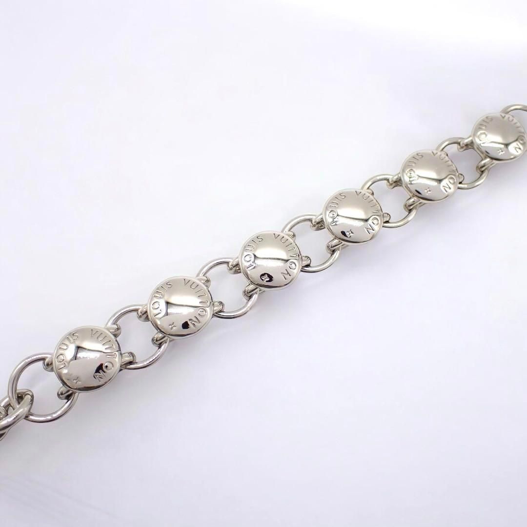 使用少 付属品有 ルイヴィトン LV スタッズ ブレスレット シルバー 2271 使用少 付属品有 ルイヴィトン LV スタッズ ブレスレット シルバー