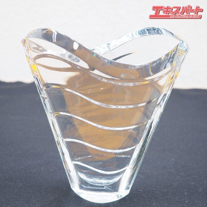 バカラ Baccarat 花瓶 ベース ウェーブ H22cm 花入れ vase