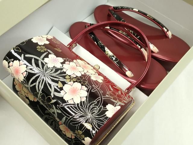 美品✨バッグ草履セット✨ゴールド 桜文様 和装着物用✨フォーマル