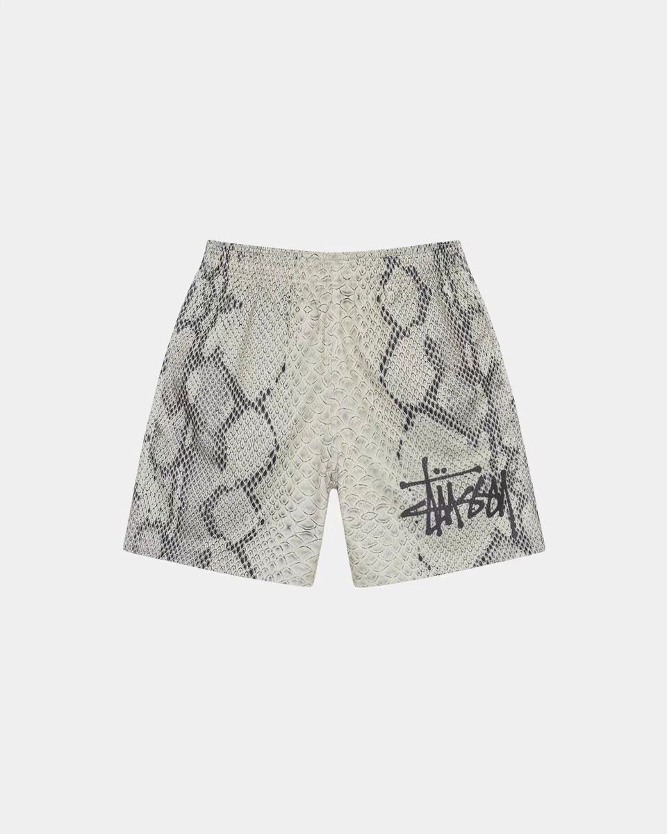 Stussy Basic Snake Mesh Short Bone Men｜ショートパンツ