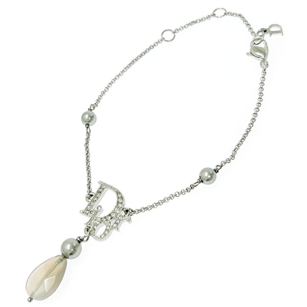 中古】Christian Dior クリスチャンディオール メタル ラインストーン