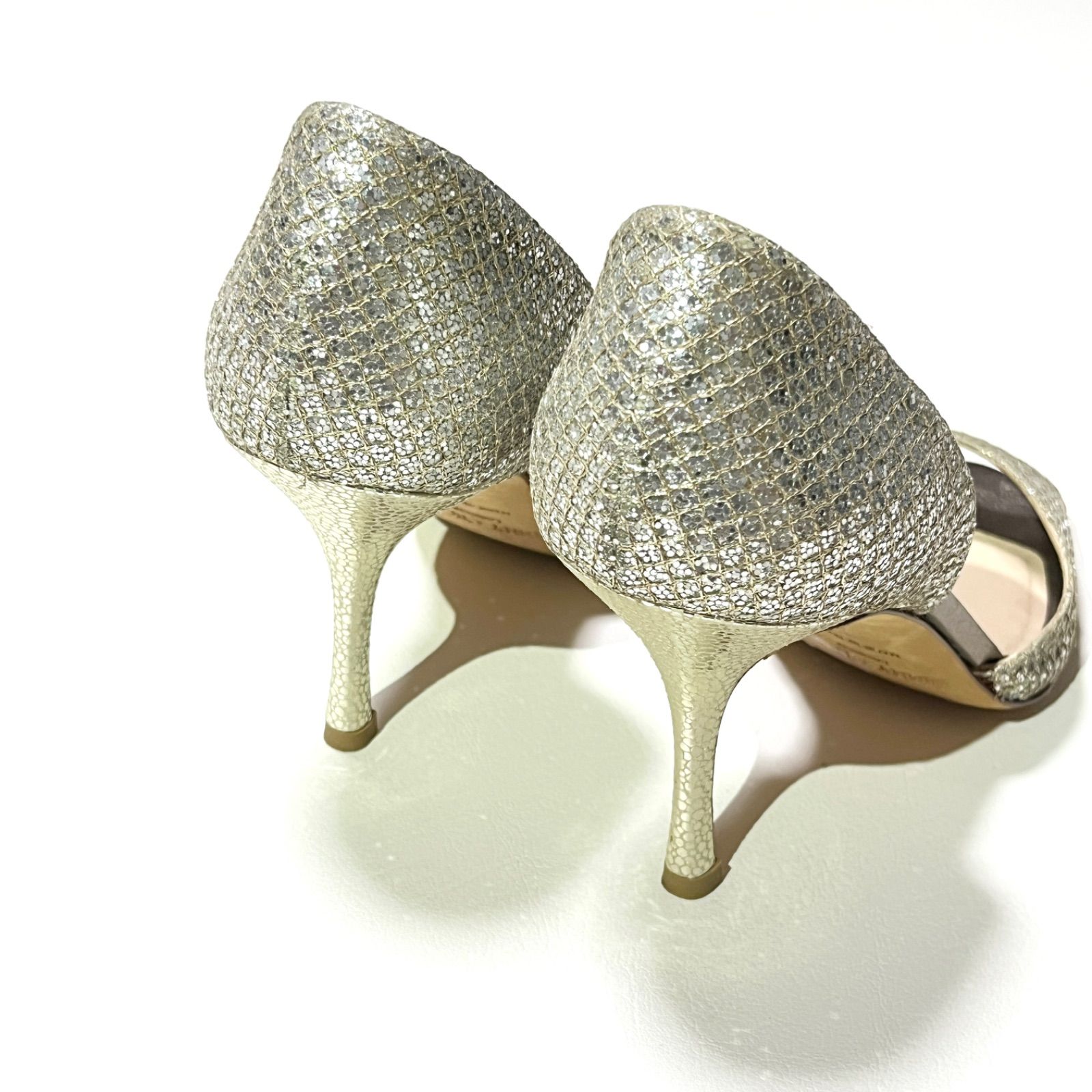 cf20 JIMMY CHOO メタリックグリッター シャンパン グリッター