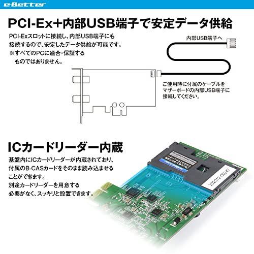 tvチューナー e-better B-CASカード付き - PC周辺機器