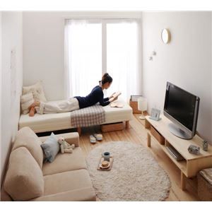 ショート丈ポケットコイルマットレスベッド