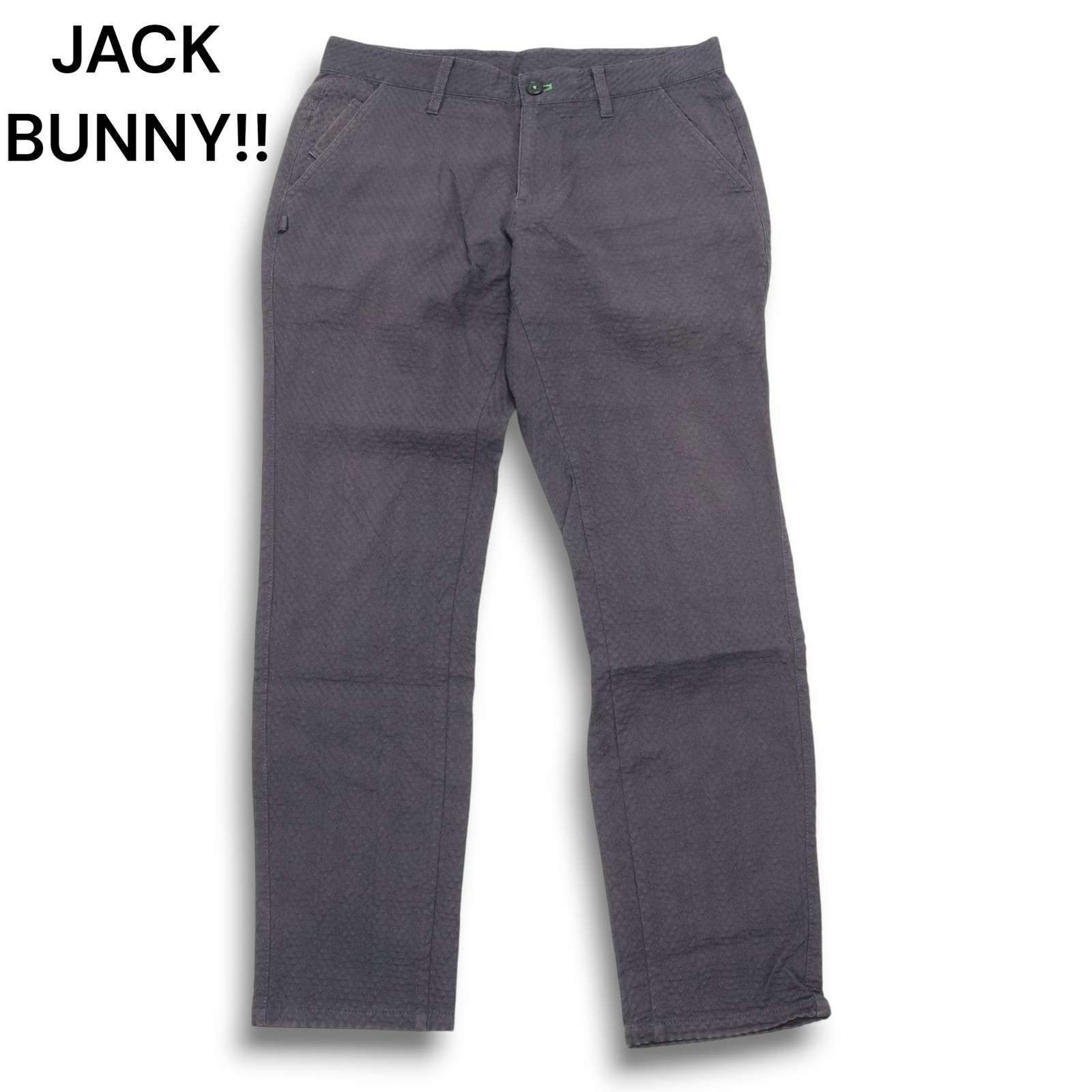 お買い得，新作 JACK BUNNY!! ジャックバニー パーリーゲイツ ゴルフ 通年★ 総柄 スラックス パンツ Sz.5 メンズ 黒 パンツ