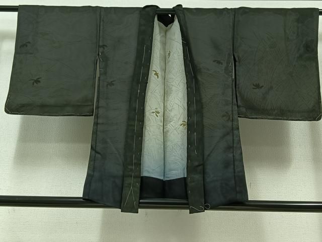 平和屋着物▽羽織 スリーシーズン 春夏秋 塵除け 草花文 正絹 AABA9530jh