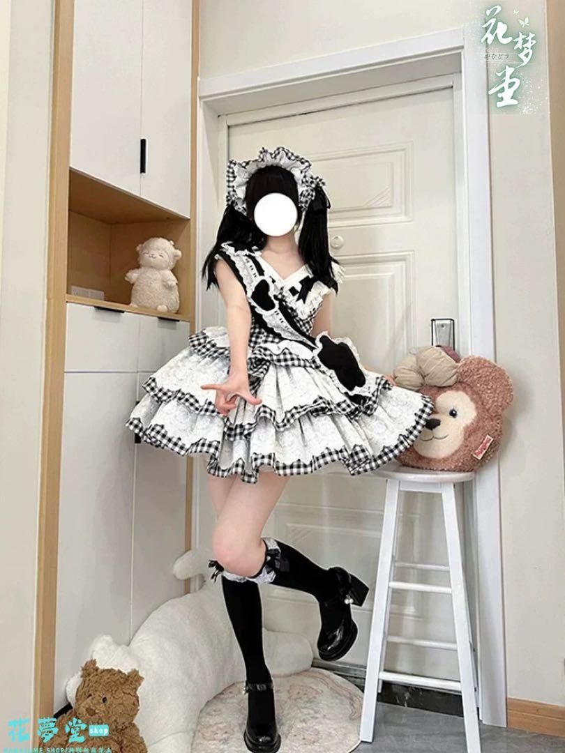 ♥コスプレ 春夏のお出かけに~~チェック柄ミニフ