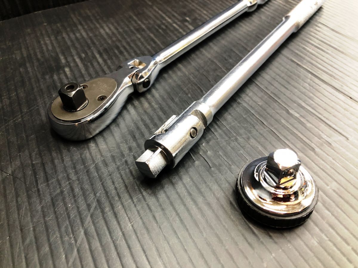 品 KTC ネプロス BR3FL BS20 NBE38 首振りラチェット スピンナハンドル クイックスピンナ3点セット