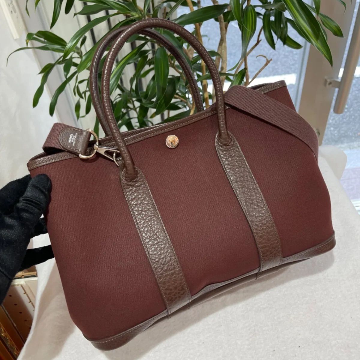 美品】HERMES エルメス ガーデンパーティTPM 30 ストラップ付き トワルオフィシエ×ブッフル ブラウン×ネイビー シルバー金具 I刻印□  中古 ハンドバッグ トートバッグ 2WAYバッグ レディース 女性用 本革 レザー ブランド 茶色 紺 バック - メルカリ