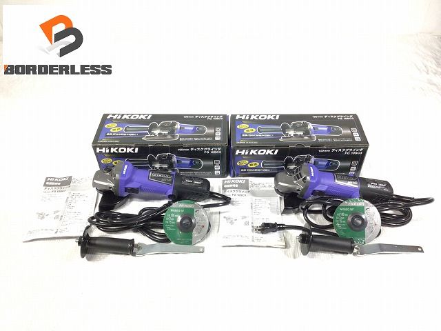 ♥品2点セット HIKOKI ハイコーキ 100V 電気ディスクグラインダー FG10SC3 コード式 ディスクサンダー 研磨機 研削 切削