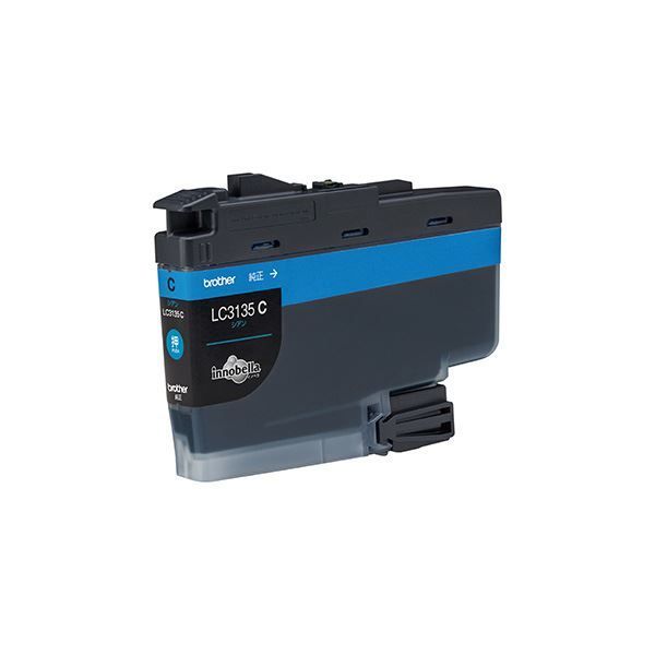 （まとめ）【純正品】 ブラザー LC3135C インク 超大容量 シアン【×5セ