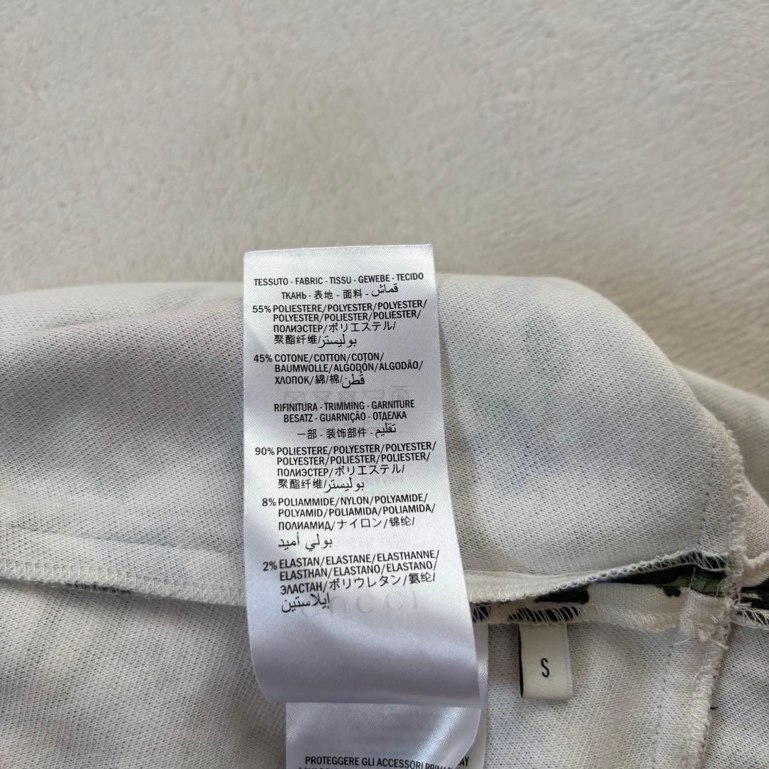 極美 GUCCI フローラルプリント 花柄 ノースリーブワンピース フリル袖