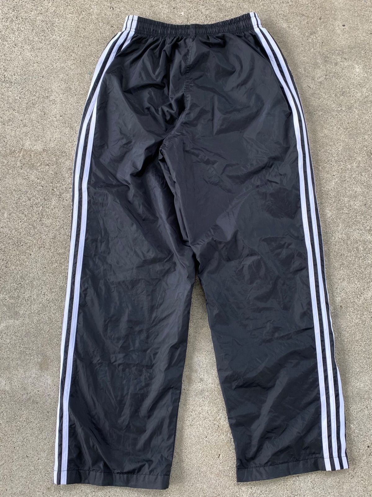 古着 adidas アディダス トラックパンツ ブラック Lサイズ ジャージ late 80's】adidas ナイロントラックパンツ ブラック L