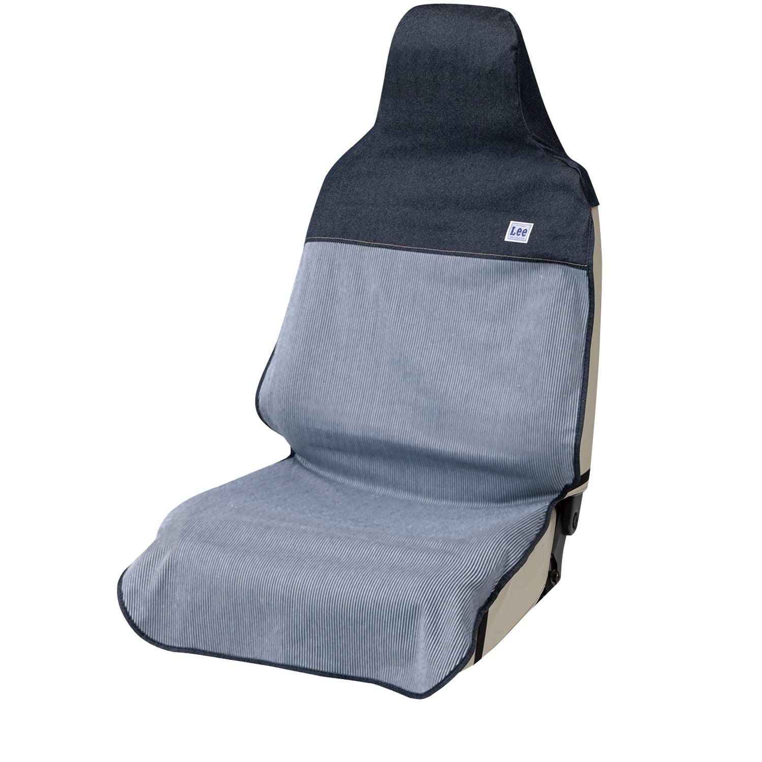 【在庫処分】エプロンタイプ 前席1枚 Leeヒッコリー ブルー シートカバー 4101-10BL ボンフォーム(BONFORM)
