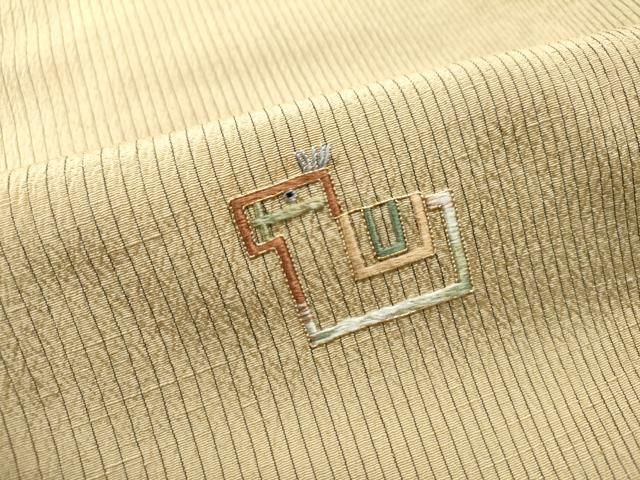 平和屋着物●訪問着　総刺繍　駒刺繍　干支　金糸　お召縮緬　正絹　逸品　CAAS7186yc 平和屋着物○訪問着 総刺繍 駒刺繍 干支 金糸 お召縮緬 正絹 逸品