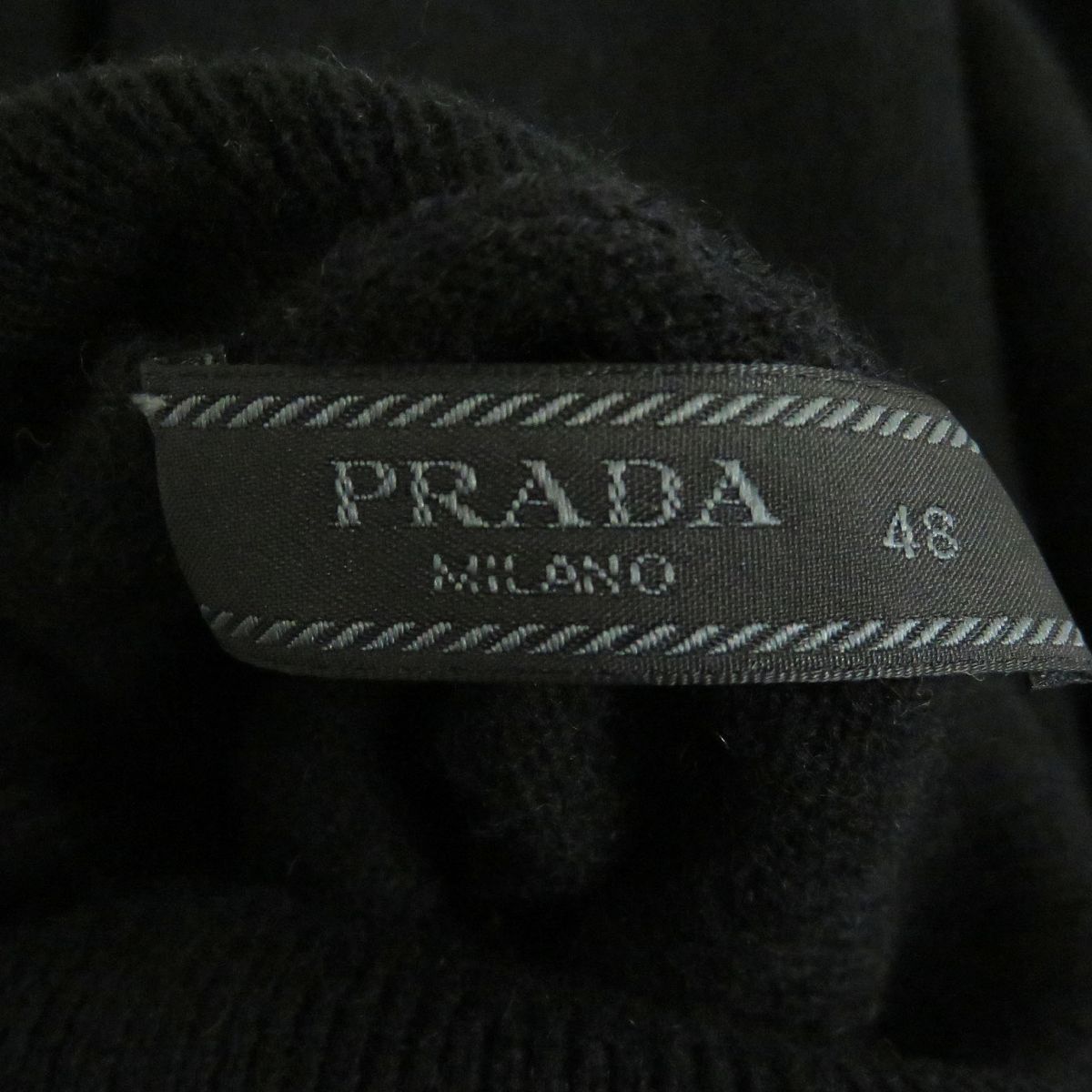 美品□PRADA/プラダ 無地 カシミヤ100％ ロングスリーブ 長袖 