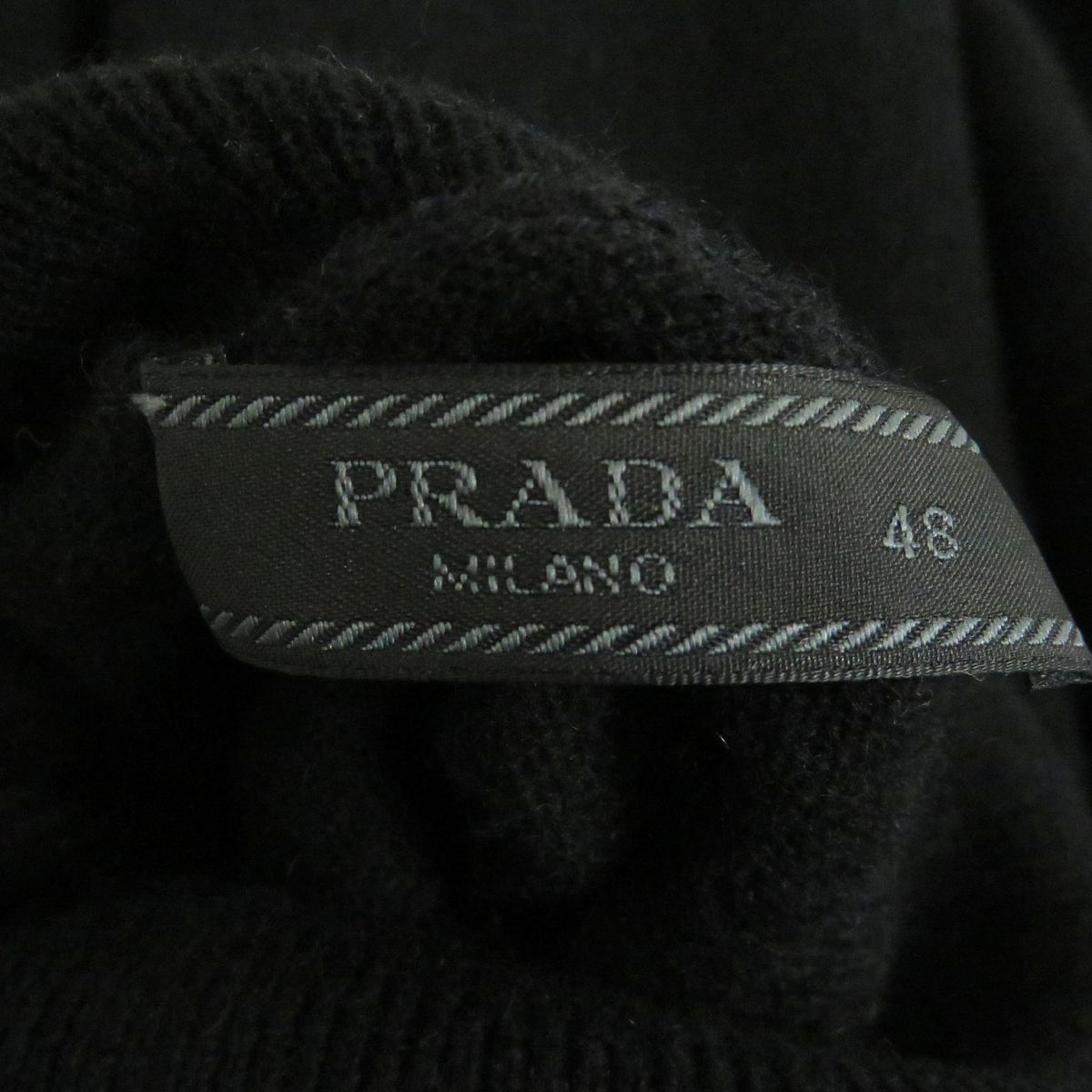 美品□PRADA/プラダ 無地 カシミヤ100％ ロングスリーブ 長袖