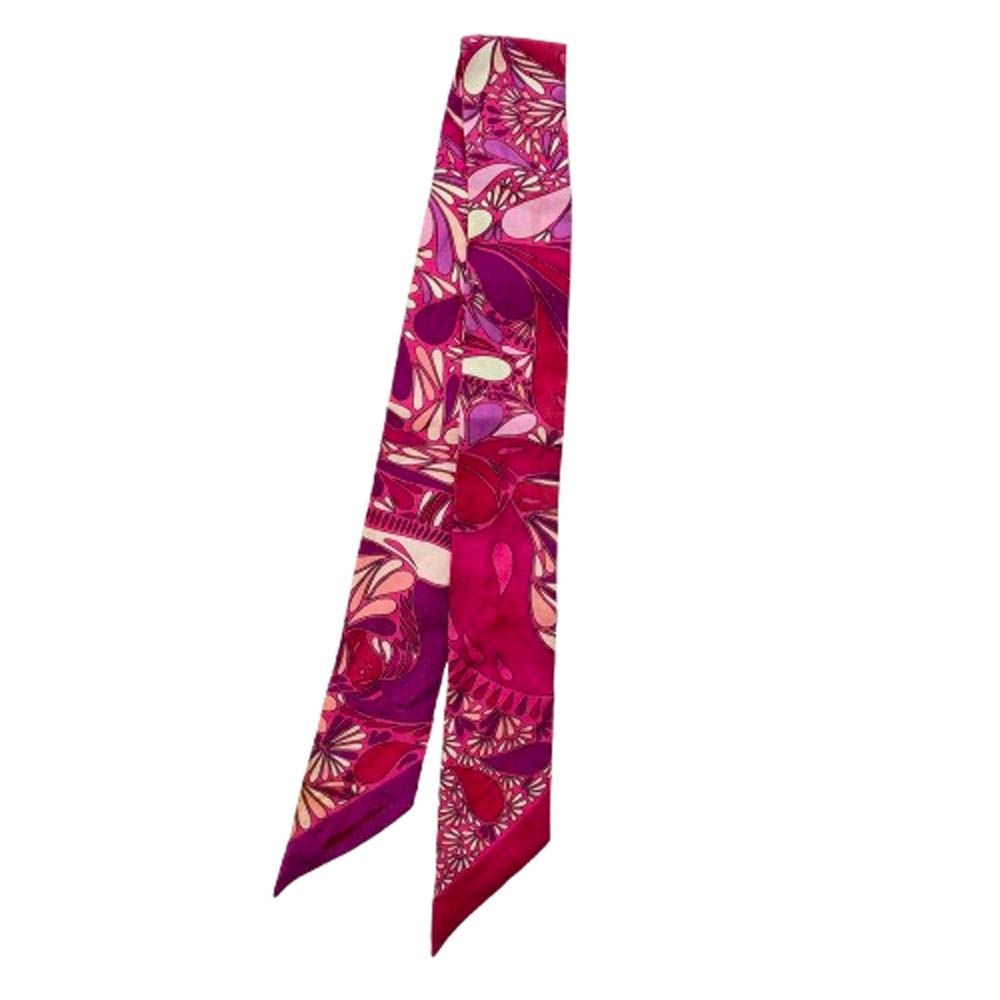 美品✨ エルメス ツイリー スカーフ メキシコの花 ピンク HERMES エルメス MILLEFLEURS DU MEXQUE シルク 100% ツイリー
