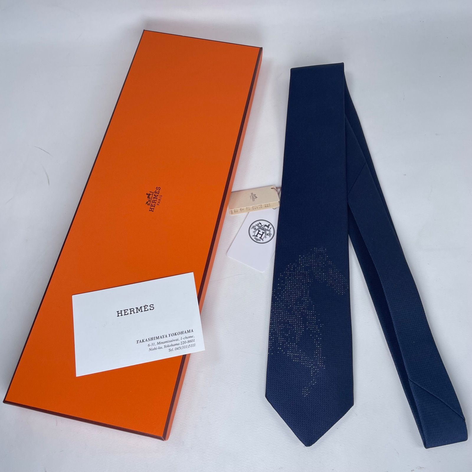 新品 未使用 HERMES エルメス ネクタイ 馬 ホース モチーフ