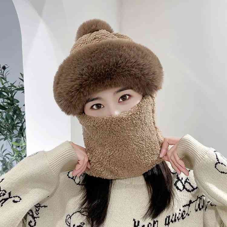  ボア帽 スキー クラバ キッズ ネックウォーマー レディース ファー付き 保温 防寒 スノーボード 全 目出し 帽子 フードネックウォーマー 一体型 かわいい 小顔効果 自転車 柔ら yskma 602793 ニット帽 ビーニー 帽子