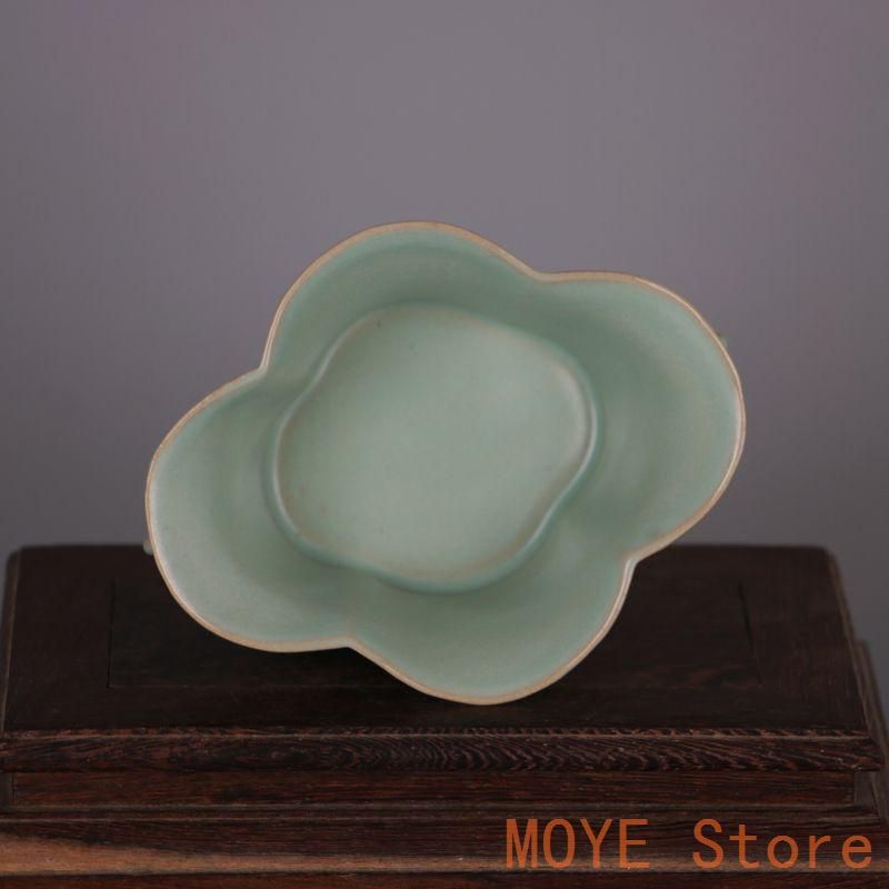 宋汝窯青釉花口三足 香炉 現代工芸品 美術品 置物zw0829 - メルカリ