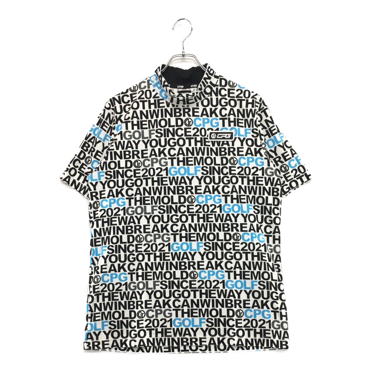 新品未使用タグ付き CPG GOLF シーピージーゴルフ 半袖 中古 メンズ シーピージーゴルフ CPG GOLF 半袖シャツ 3(L) 白 モック