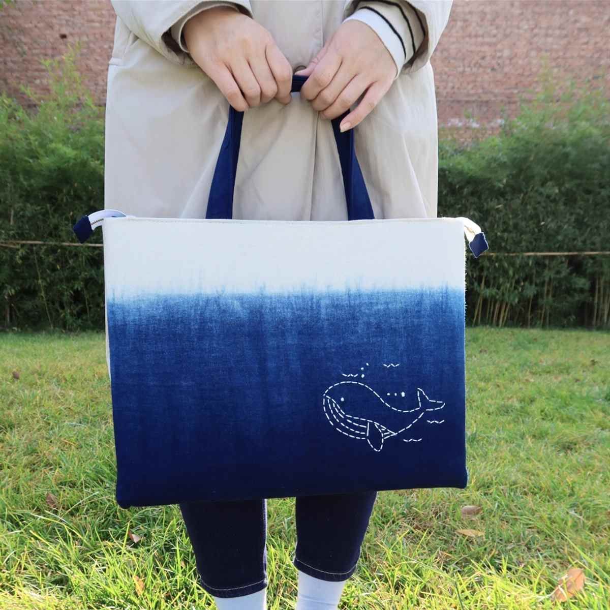 トートバッグ dopタンバリン ブラック(刺繍グレー) トートバッグ dop