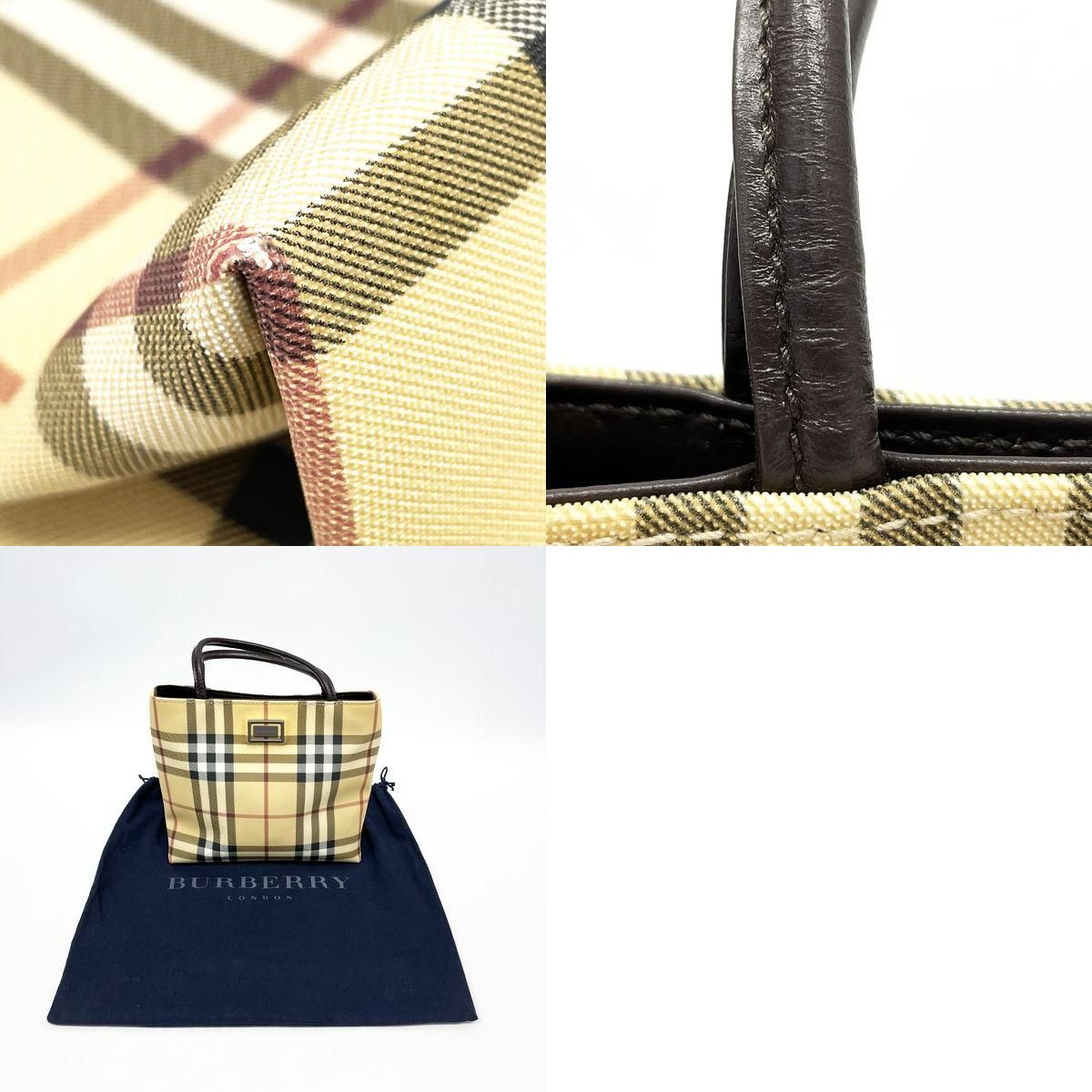 BURBERRY チェック ミニ ハンドバッグ スクエア ヴィンテージ トート