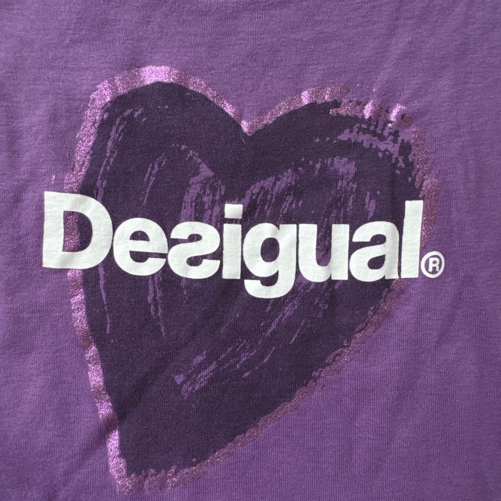 Desigual  デシグアル　半袖Tシャツ Tシャツ 半袖　紫　M