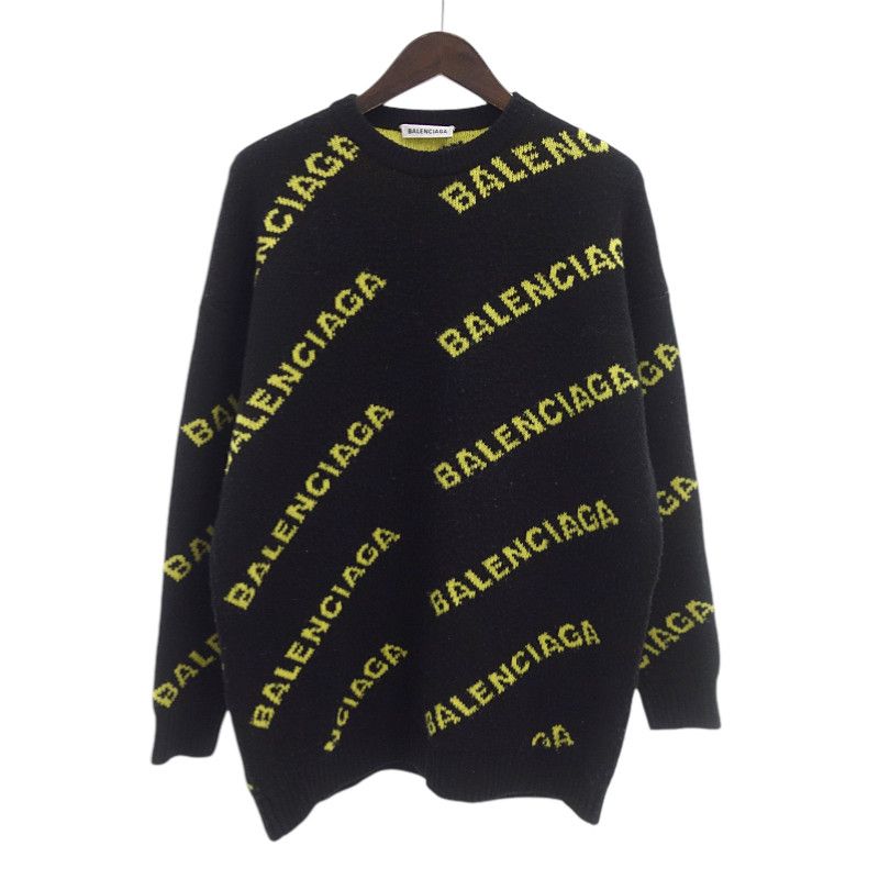 BALENCIAGA - バレンシアガ　ジャガード　ロゴ　ニット BALENCIAGA バレンシアガ ロゴ ジャガード ニット セーター