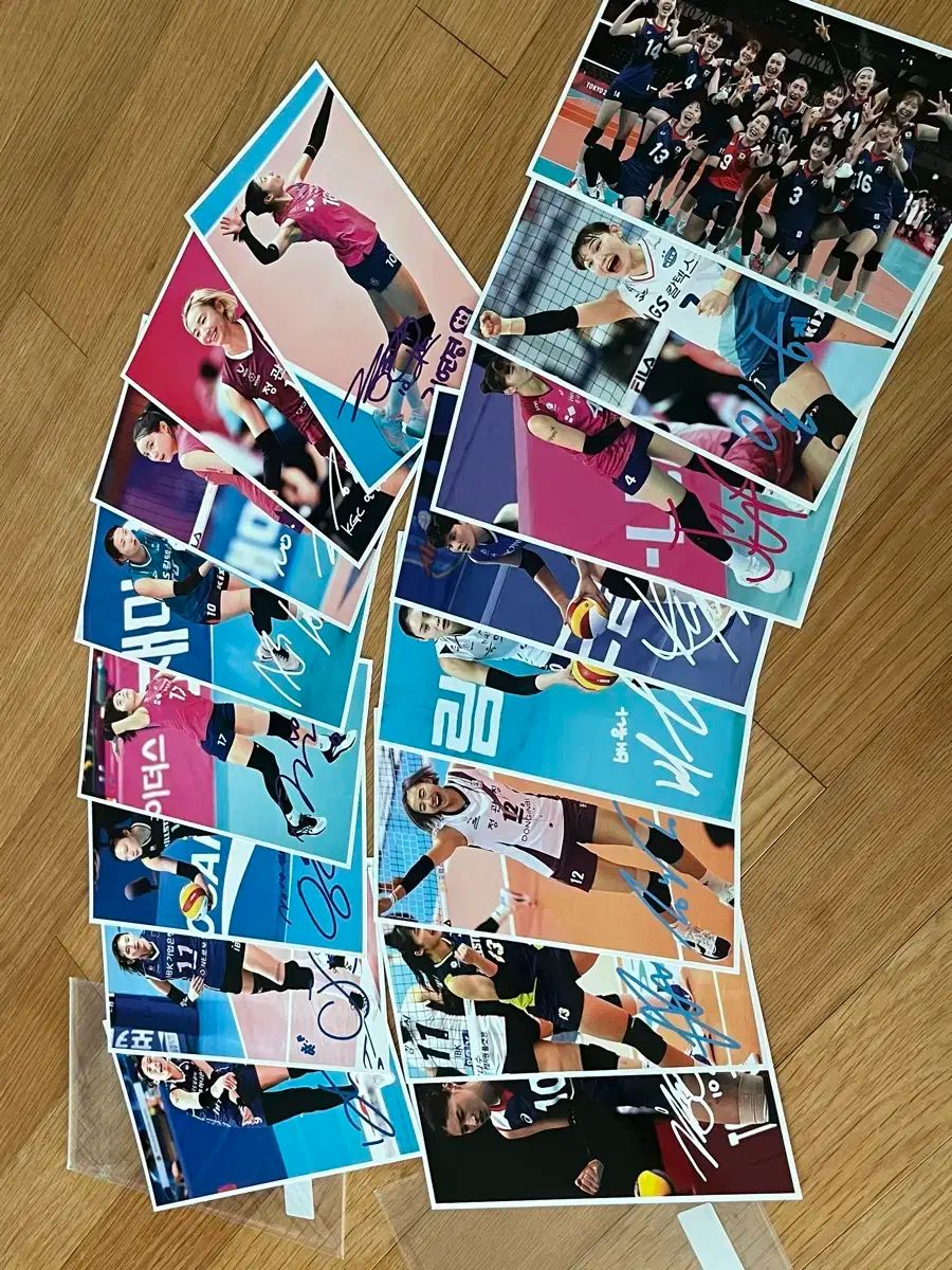 女子バレーボール V リーグ サイン入りフォトカード はがき