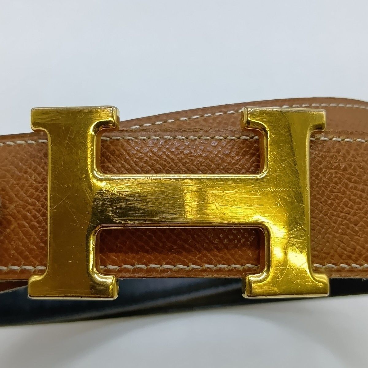 HERMES エルメス コンスタンスベルト ブラウン×ブラック リバーシブル HERMES エルメス リバーシブル コンスタンスベルト 〇Z刻印