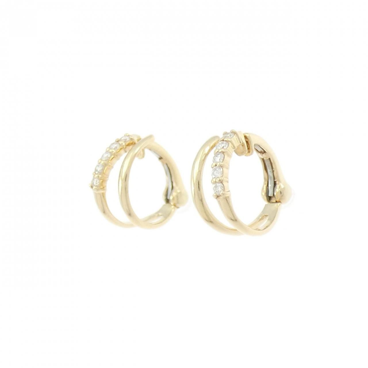 K10YG ダイヤモンド イヤリング 0.14CT