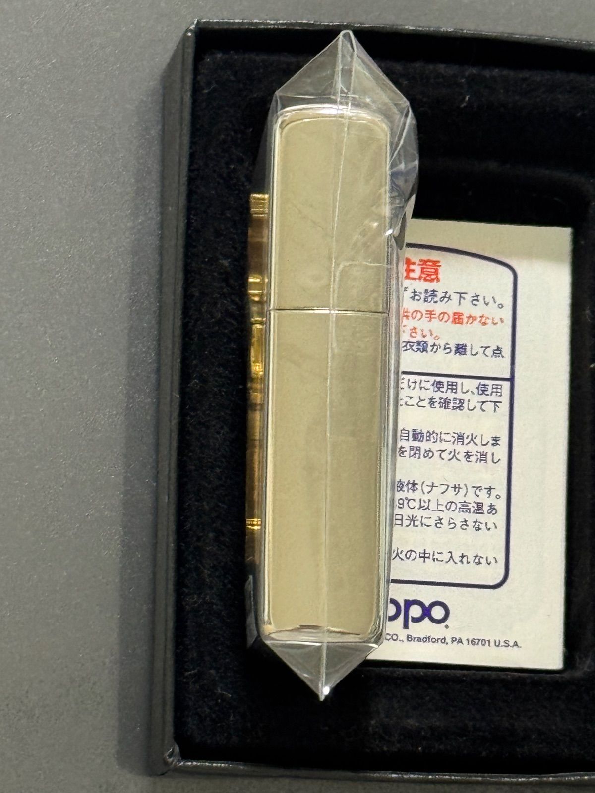 zippo ウィンディ パラジウム ゴールド 立体メタル 2001年製 ZIPPO 