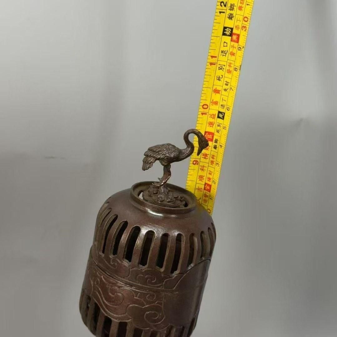 銅製 鶴守宮灯香炉檀香炉 禅意 茶室薫香炉 香道具 装飾品 工芸品 置物 銅製 香炉 仙鶴宮灯香炉 室内檀香香炉 茶室禅意香炉 装飾品 工芸
