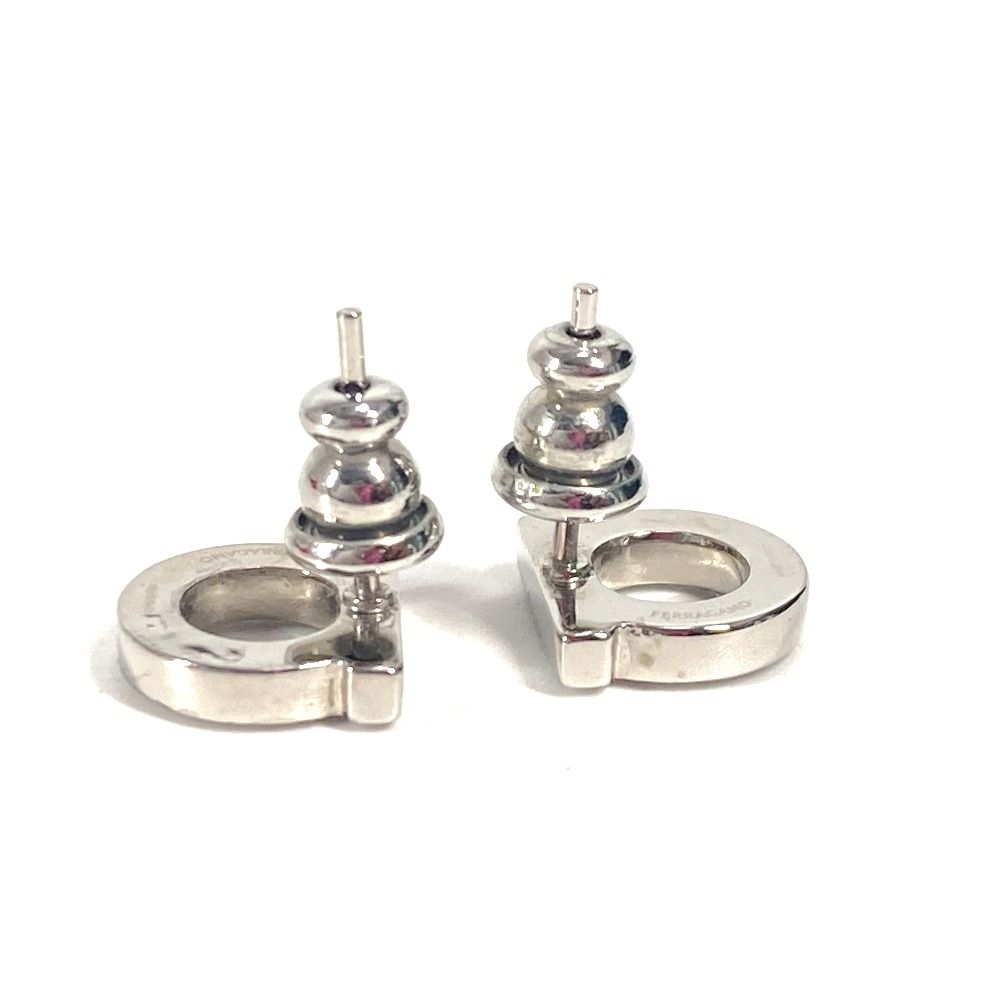 Ferragamo　フェラガモ　ガンチーニ　ピアス　シルバー　ラインストーン FERRAGAMO フェラガモ Ferragamo ピアス ガンチーニ ライン