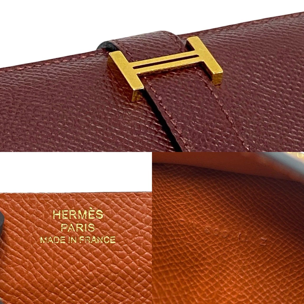 【美品】HERMES エルメス　ベアン　長財布　◻︎L刻印 極 美品 Z 刻印 HERMES エルメス ベアン スフレ ヴォーエプソン