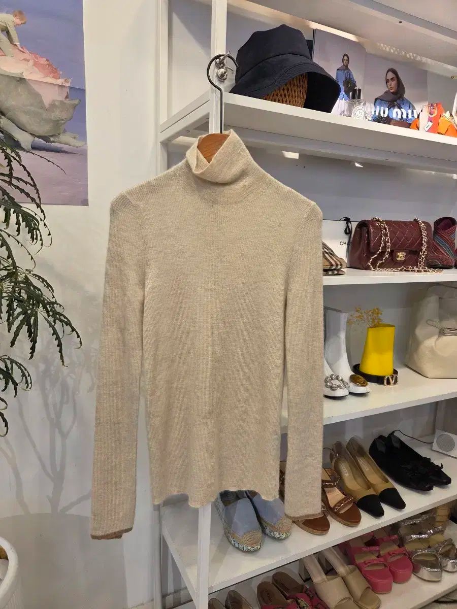 TIME タイム カシミア100 タートルネック ニット