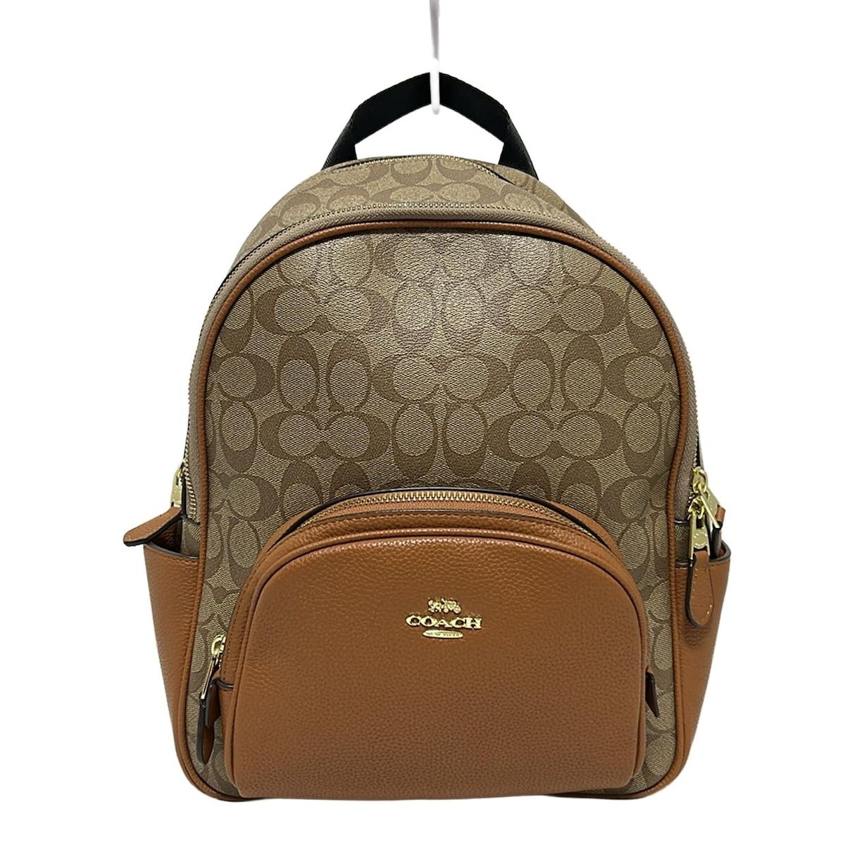 最終値下げ！！美品！COACH レザーバックパック ブラウン/ブラックC5671 コーチ アウトレット COACH リュックサック レディース ブラウン